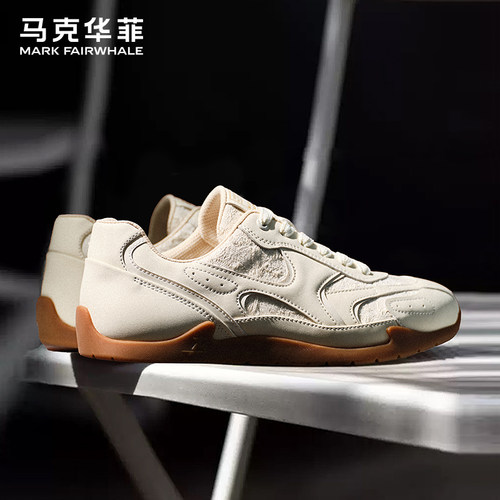 马克华菲平底德训鞋男2025夏情侣款板鞋柔软舒适透气运动休闲鞋女
