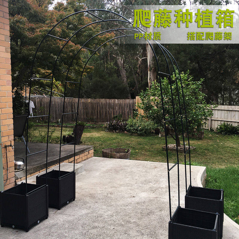 园艺 爬藤支架 鲜花铁艺拱门花架 丝瓜黄瓜番茄 拱形大棚