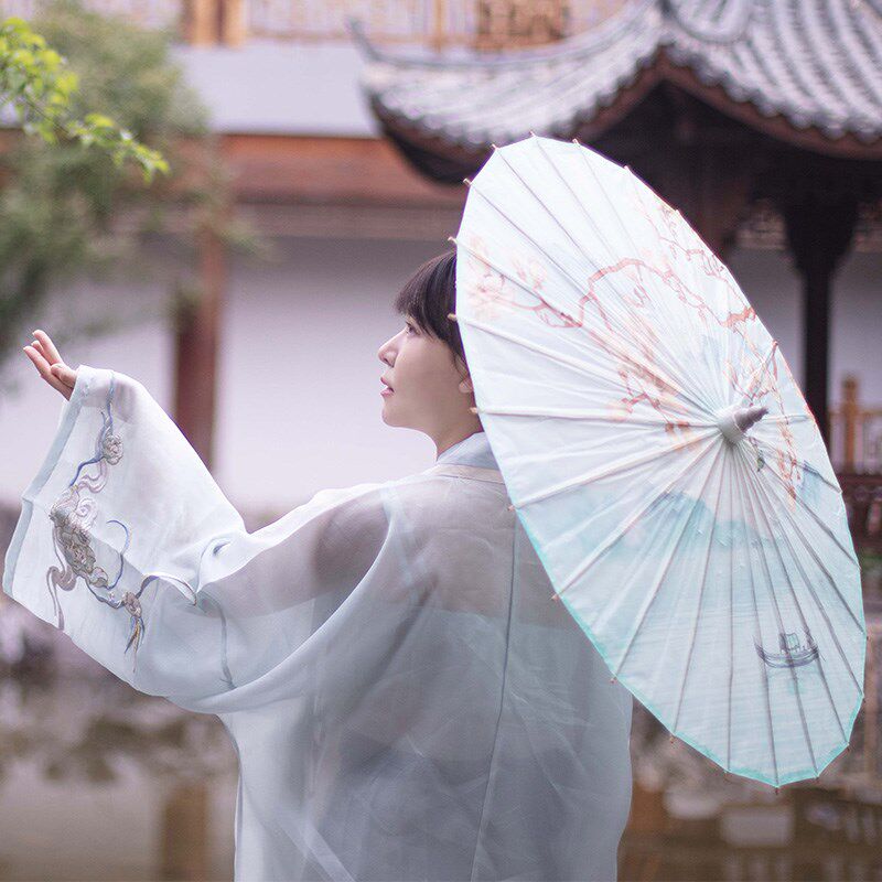 跳舞古风油纸伞绸布伞走秀汉服拍照摄影学校表演防雨防晒仿古装饰