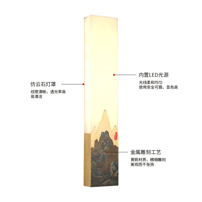 户外壁灯防水墙灯新中式2023新款卧室创意客厅轻奢门牌庭院室外灯