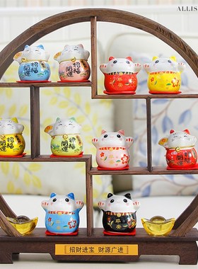 招财猫小摆件家居装饰客厅电视酒柜收银台创意乔迁新店铺开业礼品