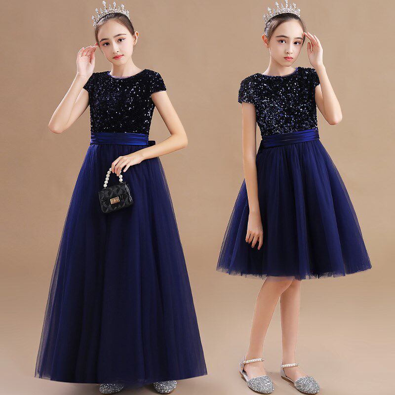 儿童诗朗诵小学生大合唱团礼服主持人男女孩小提琴演出服比赛裙子