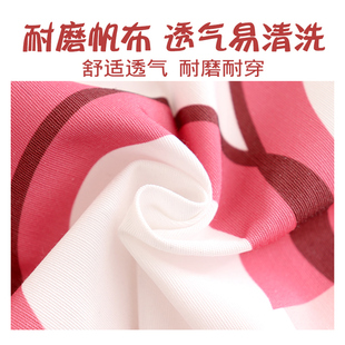 可爱帆布围裙长袖透气厨房做饭防油耐磨女罩衣时尚围腰工作服