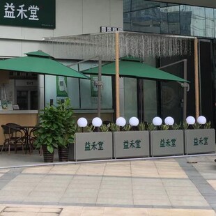 新款 户外铁艺花箱不锈钢隔断护栏售楼部广场小区绿化外摆围栏花槽