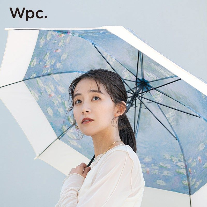 WPC长柄雨伞女生高颜值梵高油画透明 三折便携聚乙烯防雨具