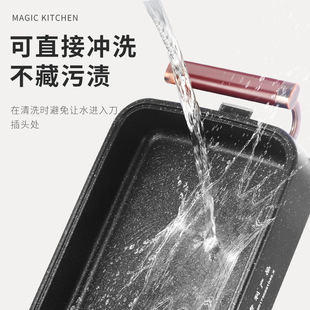 电烤盘新款 烤鱼炉火锅烧烤肉一体家用纸包鱼专用商用多功能涮煮锅