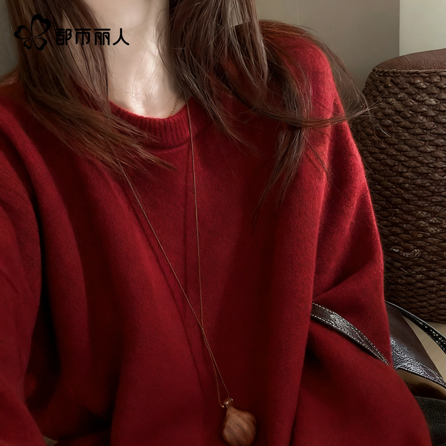 都市丽人红色毛衣女冬季2026新款本命年巨好看加绒保暖内搭上衣Y,女装/女士精品,毛衣,淘宝优惠券,粉丝福利购,淘宝优惠卷