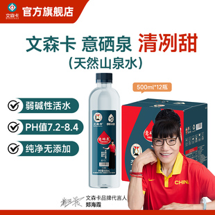 文森卡意硒泉天然含硒弱碱性软水饮用山泉水500ml*12瓶(丹青款)
