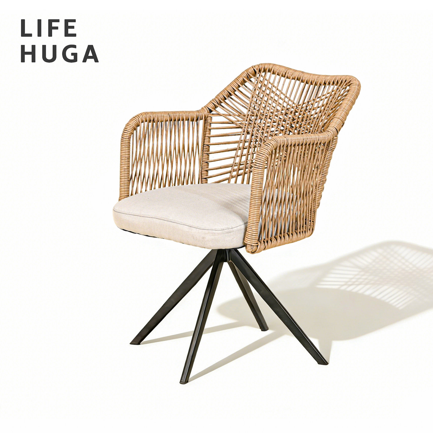 LIFEHUGA侘寂风藤编椅沙发椅设计感阳台餐椅靠背家用休闲现代简约,住宅家具,餐椅,淘宝优惠券,粉丝福利购,淘宝优惠卷