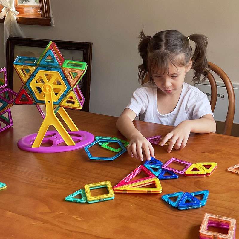 磁力片儿童益智玩具男孩百变宝宝幼儿园强磁力吸铁石磁性磁铁积木