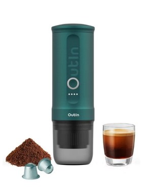 现货Outin Nano便携式电动意式浓缩咖啡机  带冷水自加热功能