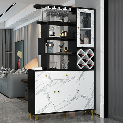 酒柜隔断柜双面客厅靠墙简约现代屏风柜门厅柜小间厅柜一体玄关柜