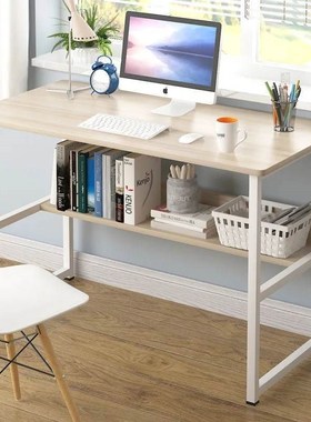 黑蓝白色电脑桌长80/100/120/140宽40高73cm钢木桌写字学习读书桌