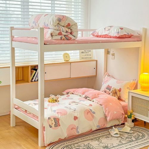 开学季纯棉学生宿舍三件套简约0.9上下铺寝室全棉床单被套1.2米床