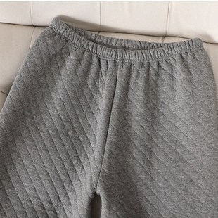 老年人保暖裤 内穿宽松夹棉秋裤 男款 加绒加厚男士 纯棉老人棉裤 冬季