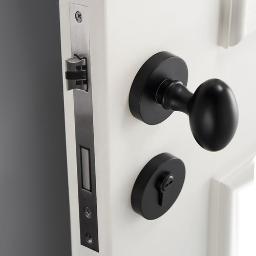 简约椭球形分体锁室内卧室房间实木门锁卫生间门锁具隐形门锁金色