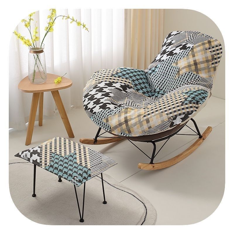 单个椅子替换套罩盖布摇椅懒人躺椅垫坐垫网红龙虾椅单人沙发垫