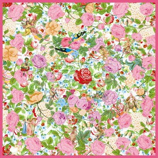 保加利亚地图小丝巾旅游纪念礼品