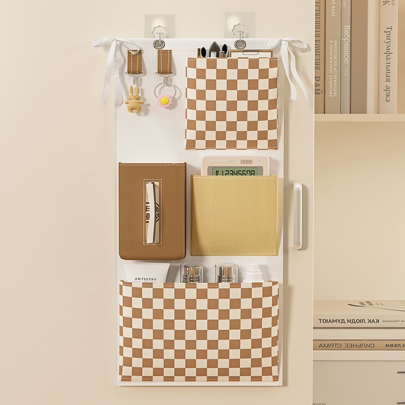 学生宿舍床上收纳袋上铺床帘置物架衣柜分格挂袋床头床边挂墙神器