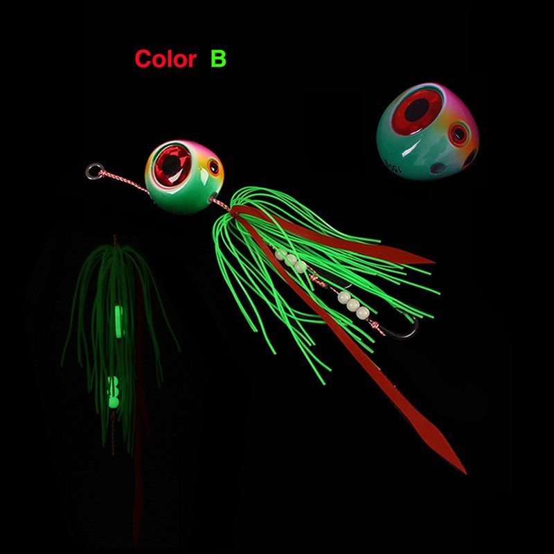炎月饵铁板饵真鲷鲈鱼海钓路亚胡须佬夜光游动丸船钓石斑刀鱼章红
