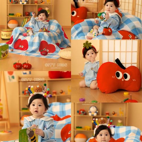 新款儿童摄影服装小清新主题影楼宝宝百天照周岁照拍照服装道具