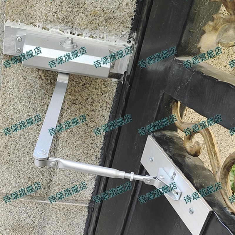 铁门自动闭门器侧装大铁艺门室外庭院关门装置缓冲无门框小区栅栏