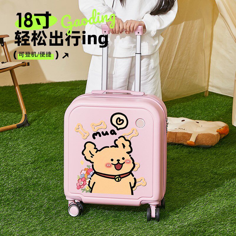 新款18寸行李箱小型o20寸可登机旅行箱卡通儿童密码箱拉杆皮箱男