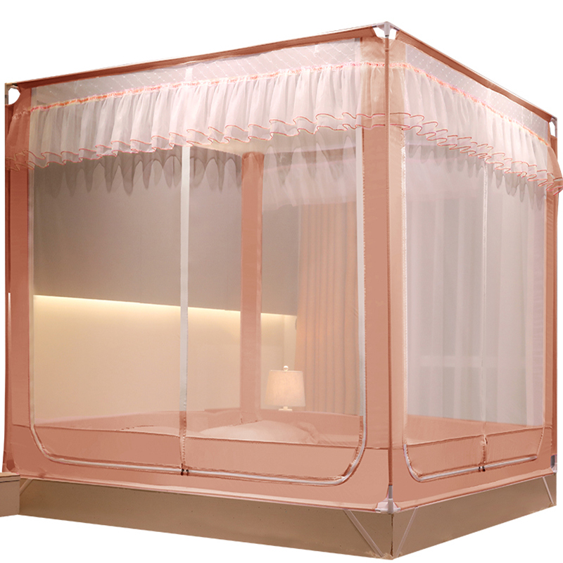 蚊帐2021年新款支架固定儿童宝宝防摔拉链方便拆洗蒙古包家用夏天