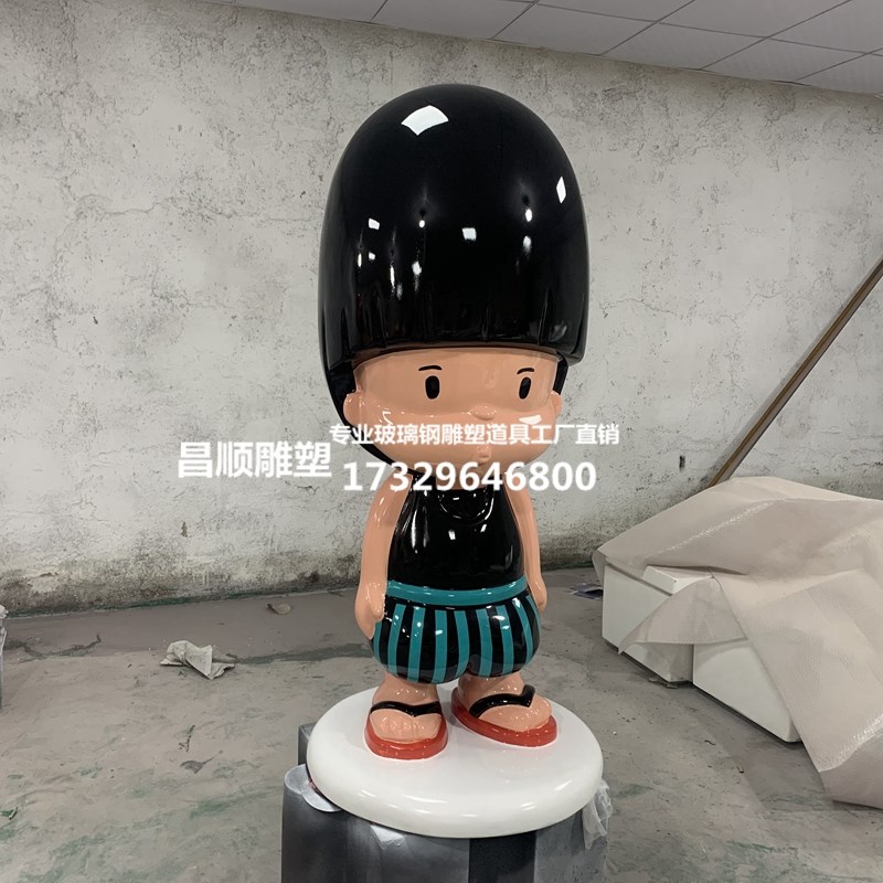 玻璃钢卡通定制厂家小女孩人物雕塑户外美陈店招摆件动物模型道具