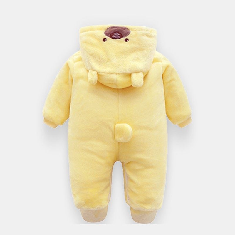 连体衣婴儿冬季加厚外穿包脚秋冬外出抱抱服连袜宝宝带脚冬装春秋