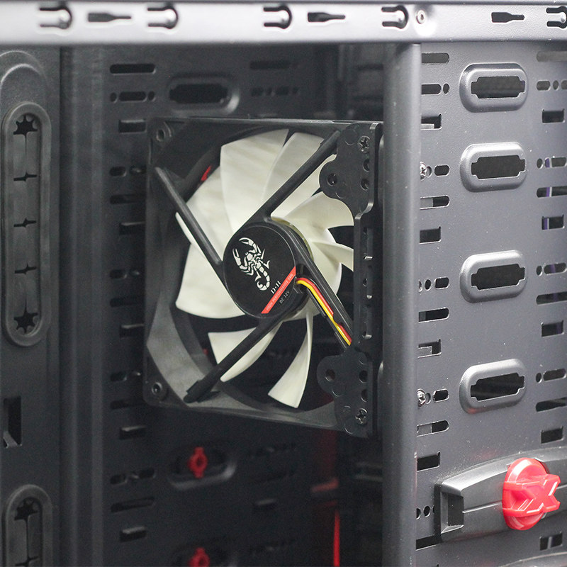 机箱光驱位风扇 电脑主机内置散热器 带支架 O12CM大风量散热器