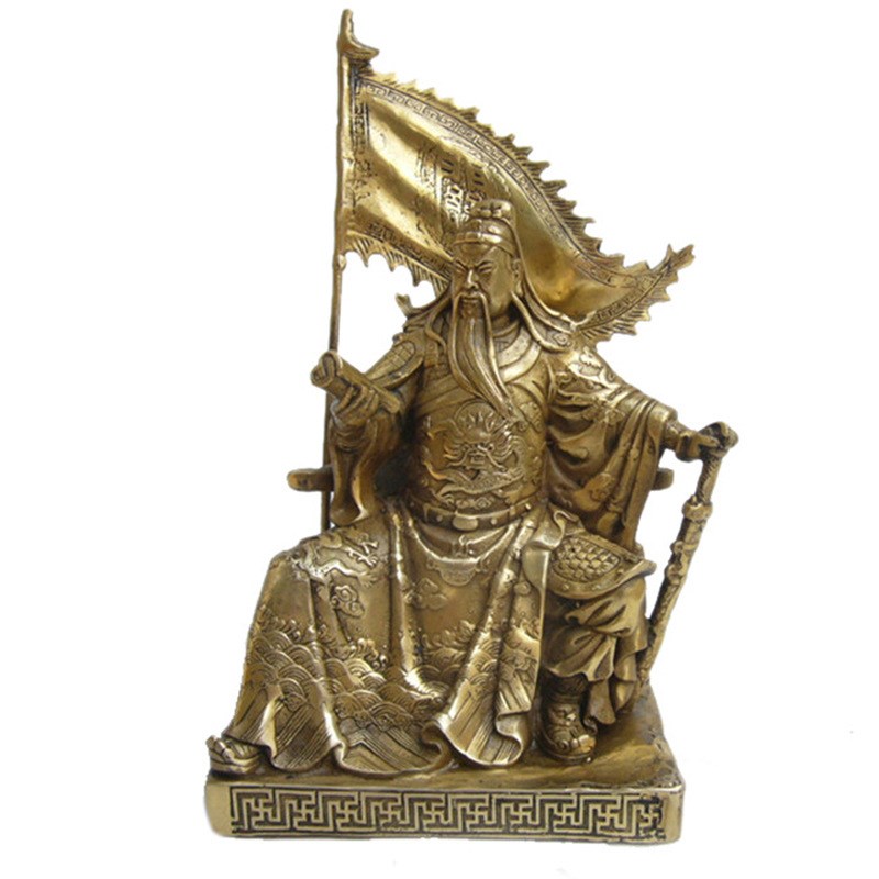 工艺装饰品武财神摆件 文昌帝君关公像铜器摆件