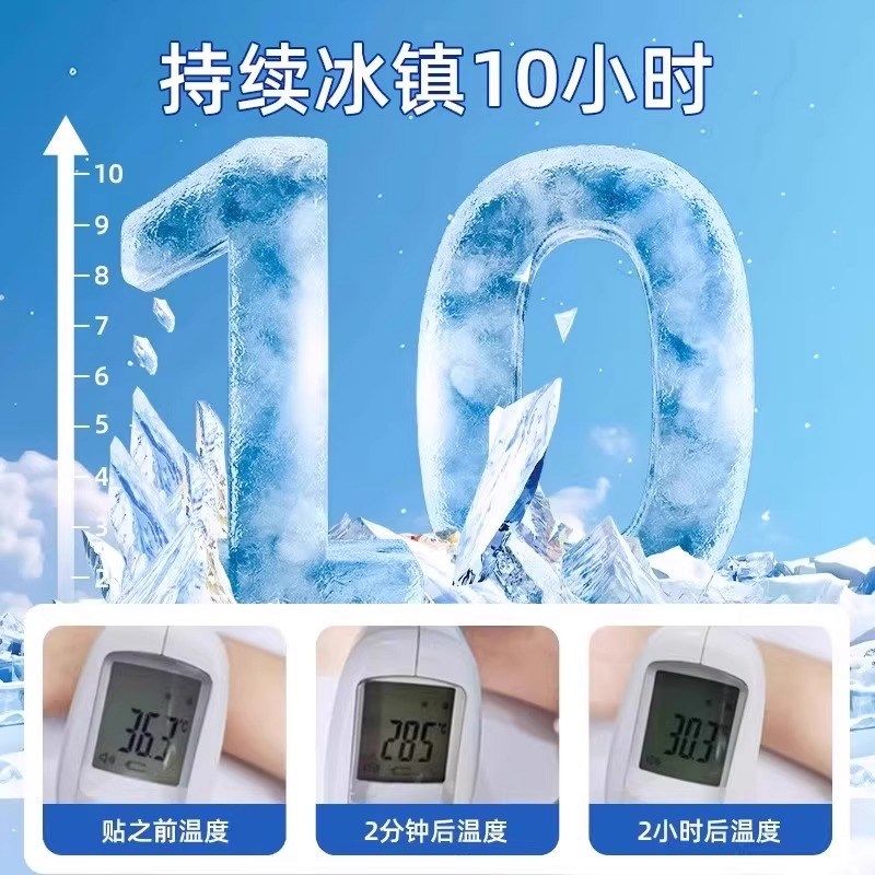 夏季冰凉贴物理降温降热冰贴防中暑提神散热贴成人散热贴解暑神器
