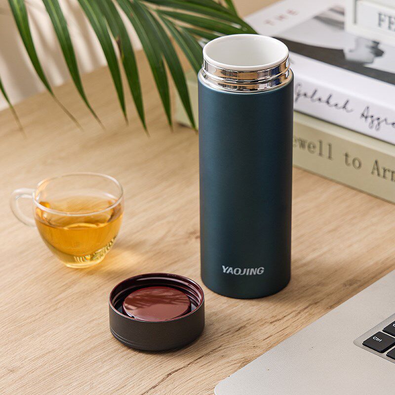 随行便携式真陶瓷骨瓷内胆女生高颜值保温咖啡杯女士水杯精致高级