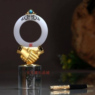 CH合作共赢奖杯合金水晶琉璃制作奖杯企业单位商务使用