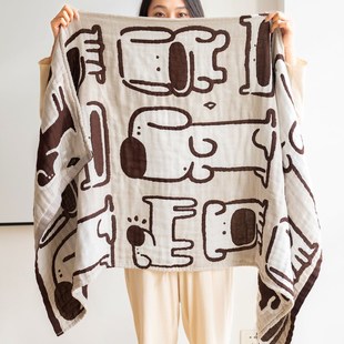 呆滞狗狗浴巾女洗澡毛巾全棉裹巾男家用柔软儿童吸水可爱新款