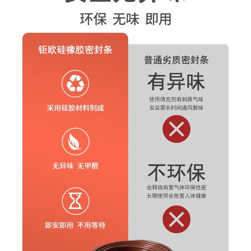 门窗缝隙密封条 硅胶入户门门缝防风大门门底不锈钢门下边挡风条