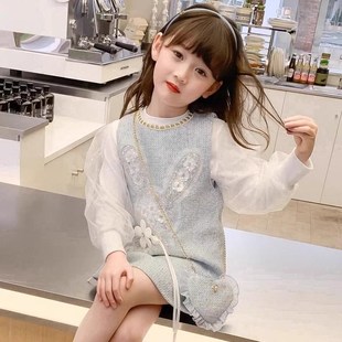 亲肤女童秋装 两件套公主 甜美连衣裙2025新款 儿童洋气女孩R春秋季
