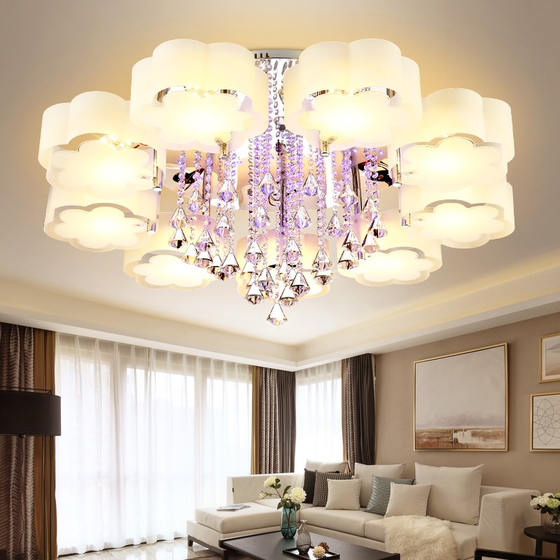 客厅灯水晶吊灯简约现代主卧室大气温馨婚房家用创意网红餐厅灯具