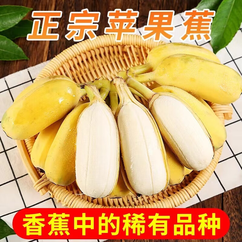 正宗苹果蕉皇帝蕉鸡蕉苹果蕉粉蕉香蕉整箱孕妇自然熟5/9斤超甜蕉