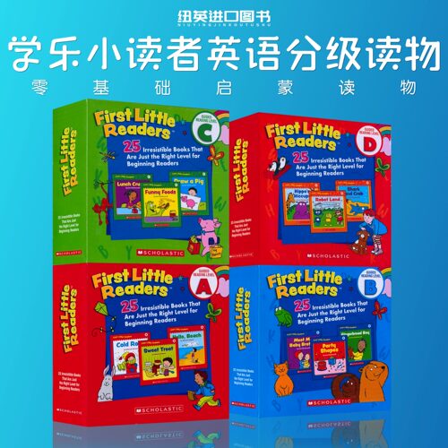 新版点读版 学乐小读者英语分级读物启蒙教材 First Little Readers ABCDEFGH 英文原版 Scholastic儿童亲子阅读3-5-6-7-8岁有音频