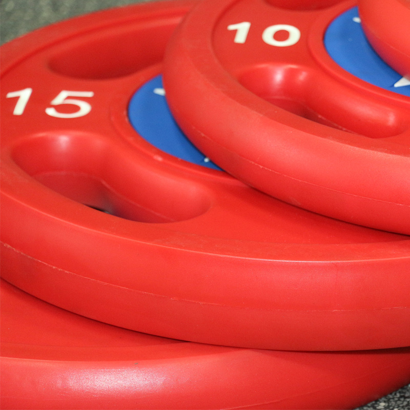 美队pu杠铃片大孔奥片卧推深蹲硬拉男女力量举家用商用健身器材