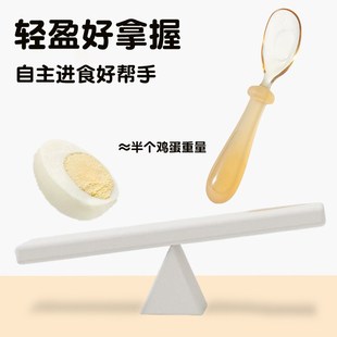 元宝勺子婴儿吃饭专用学吃训练一岁自己吃饭的2岁宝宝自主进食勺
