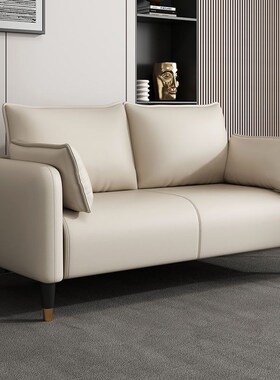 布艺白色双人沙发客厅出租房小户型休息区接待三人位服装店小沙发