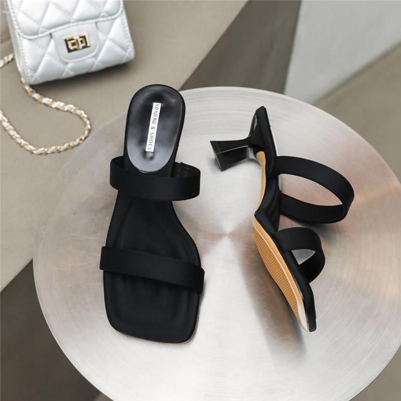 3CM低跟凉鞋女软皮细跟高跟鞋女一字带外穿凉鞋露趾百搭方头女鞋,女鞋,时装凉鞋,淘宝优惠券,粉丝福利购,淘宝优惠卷
