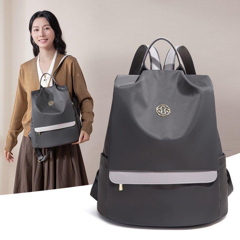 双肩包女高级感2025新款大容量牛津布防水背包简约轻便旅行包书包,箱包皮具/热销女包/男包,双肩背包,淘宝优惠券,粉丝福利购,淘宝优惠卷