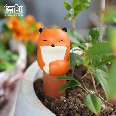 可爱小动物懒人自动浇水神器红陶渗水器家用滴水浇花养花出差浇水