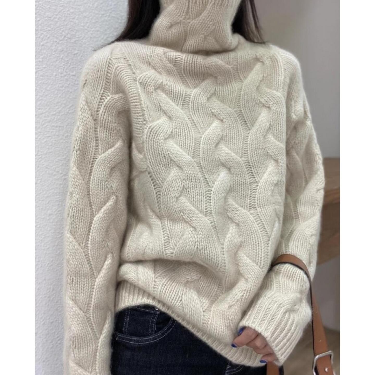 100%山羊绒高领毛衣女秋冬新款