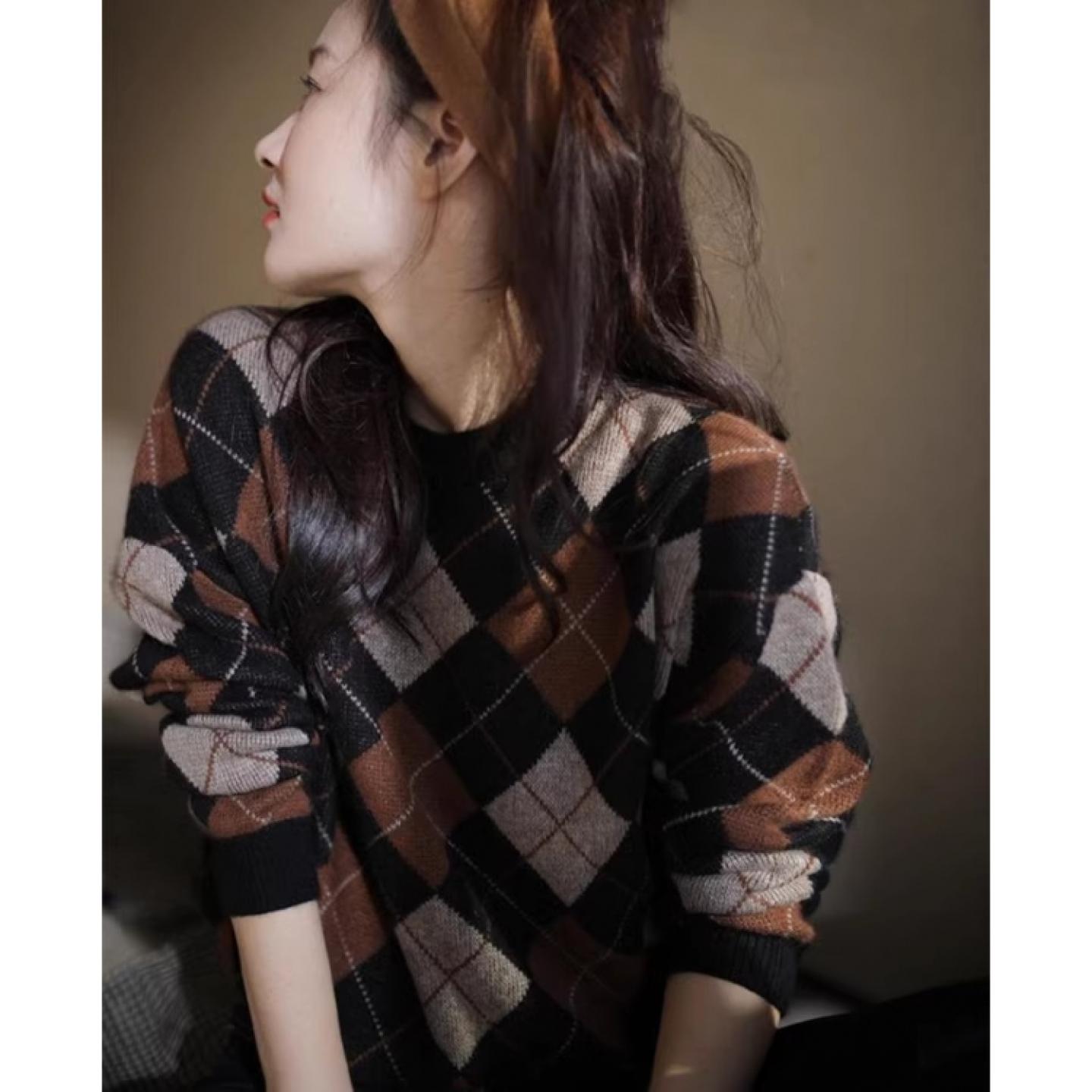 100%纯山羊绒毛衣女加厚2025秋冬