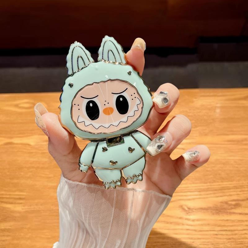 Labubu Charm! Cute 360° Rotating Mirror & Phone Stand - Taobao product photo 4